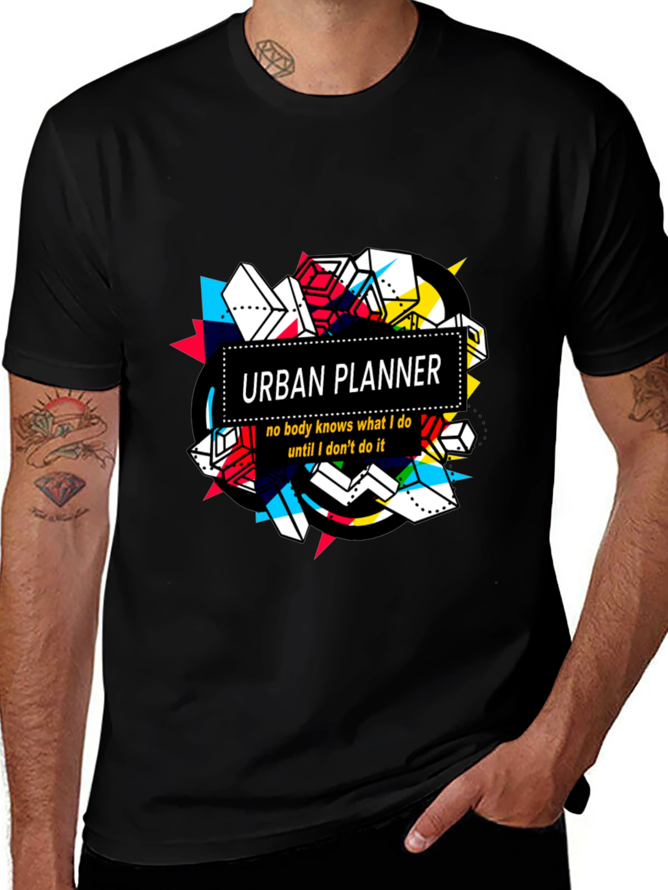 Urban Planner Graphic Tee -  Abstract Design