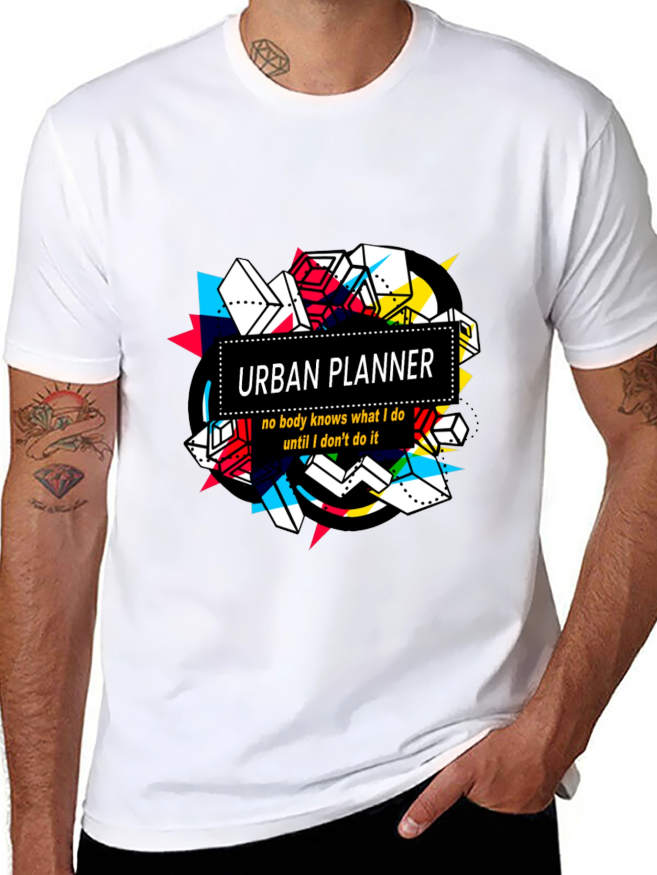 Urban Planner Graphic Tee -  Abstract Design