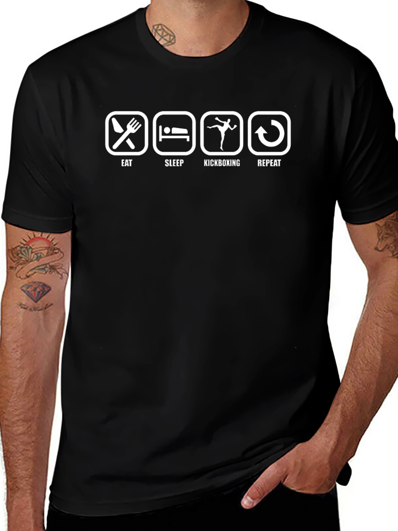 Eat Sleep Kickboxing Repeat T-Shirt