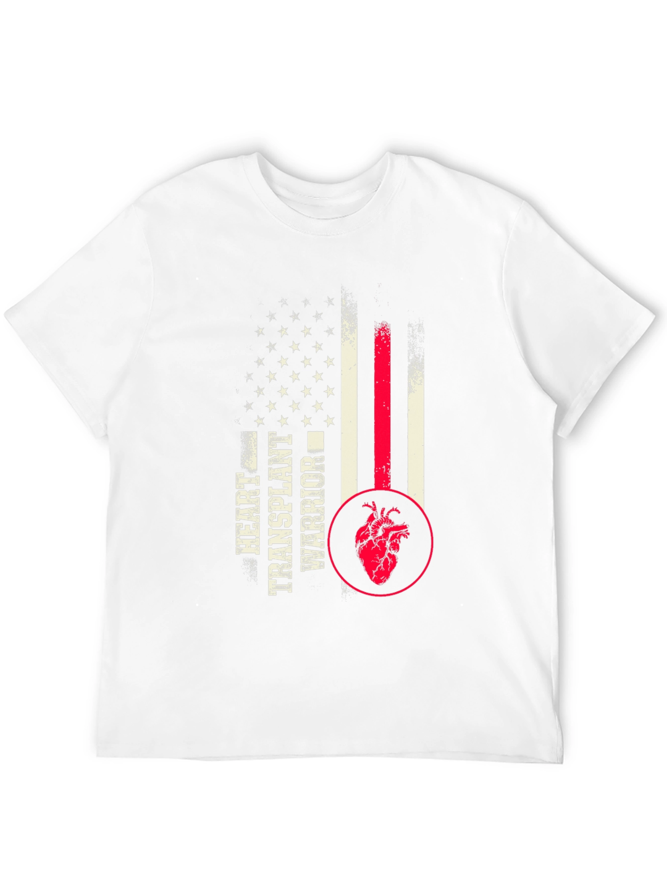 Heart Transplant Warrior USA Flag Graphic Tee