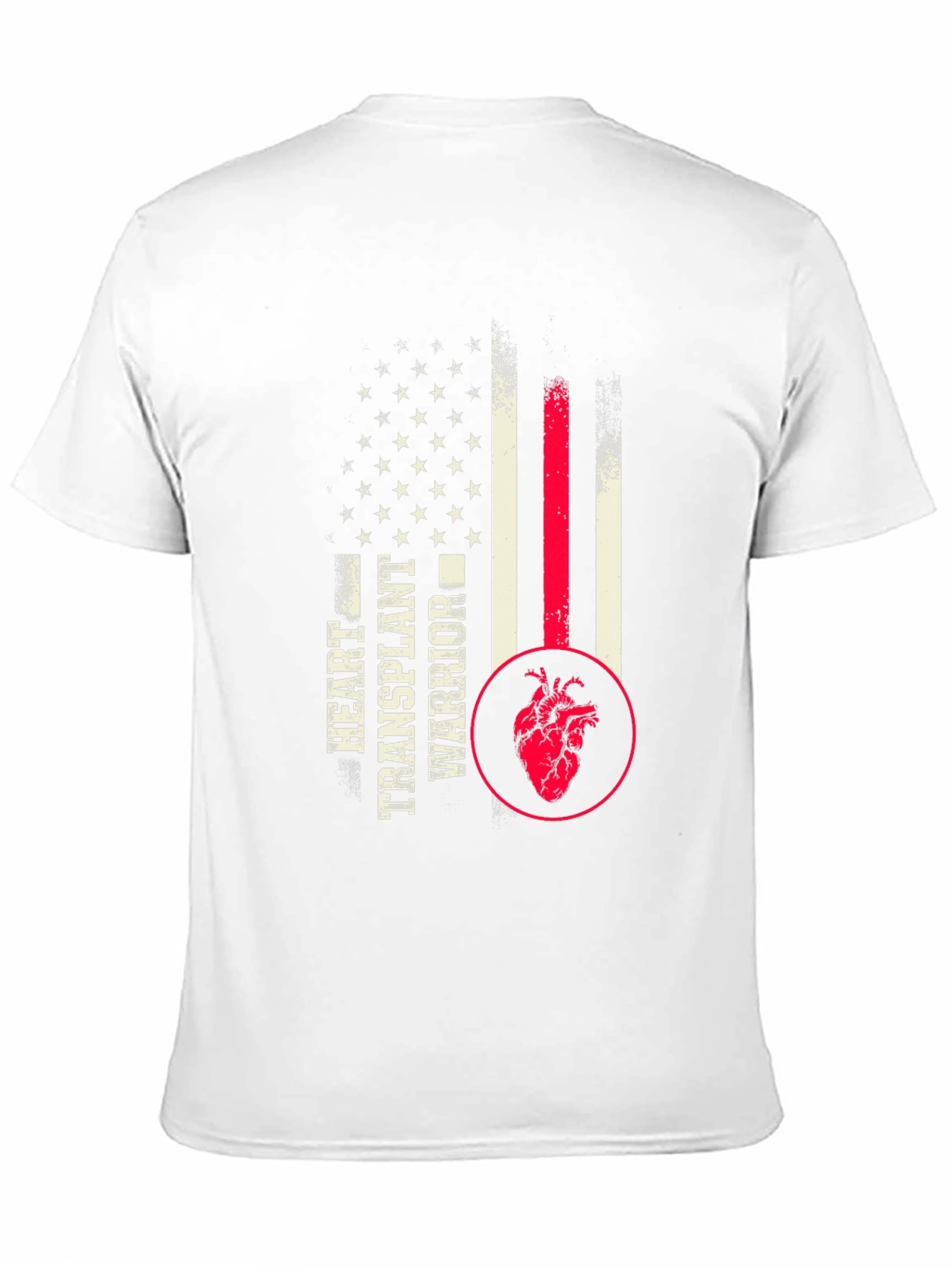 Heart Transplant Warrior USA Flag Graphic Tee