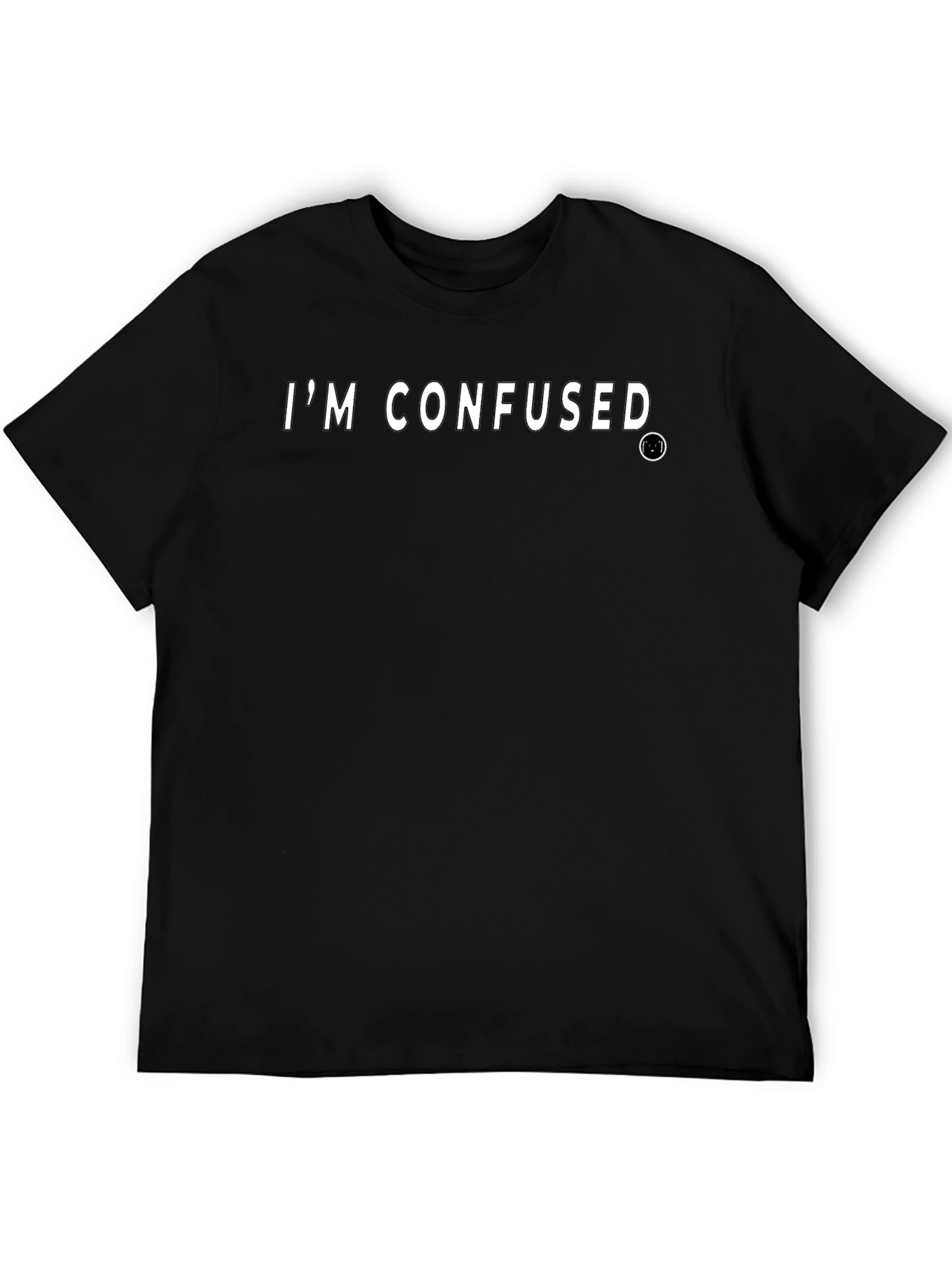 Im Confused Graphic Tee - Black Cotton T-Shirt