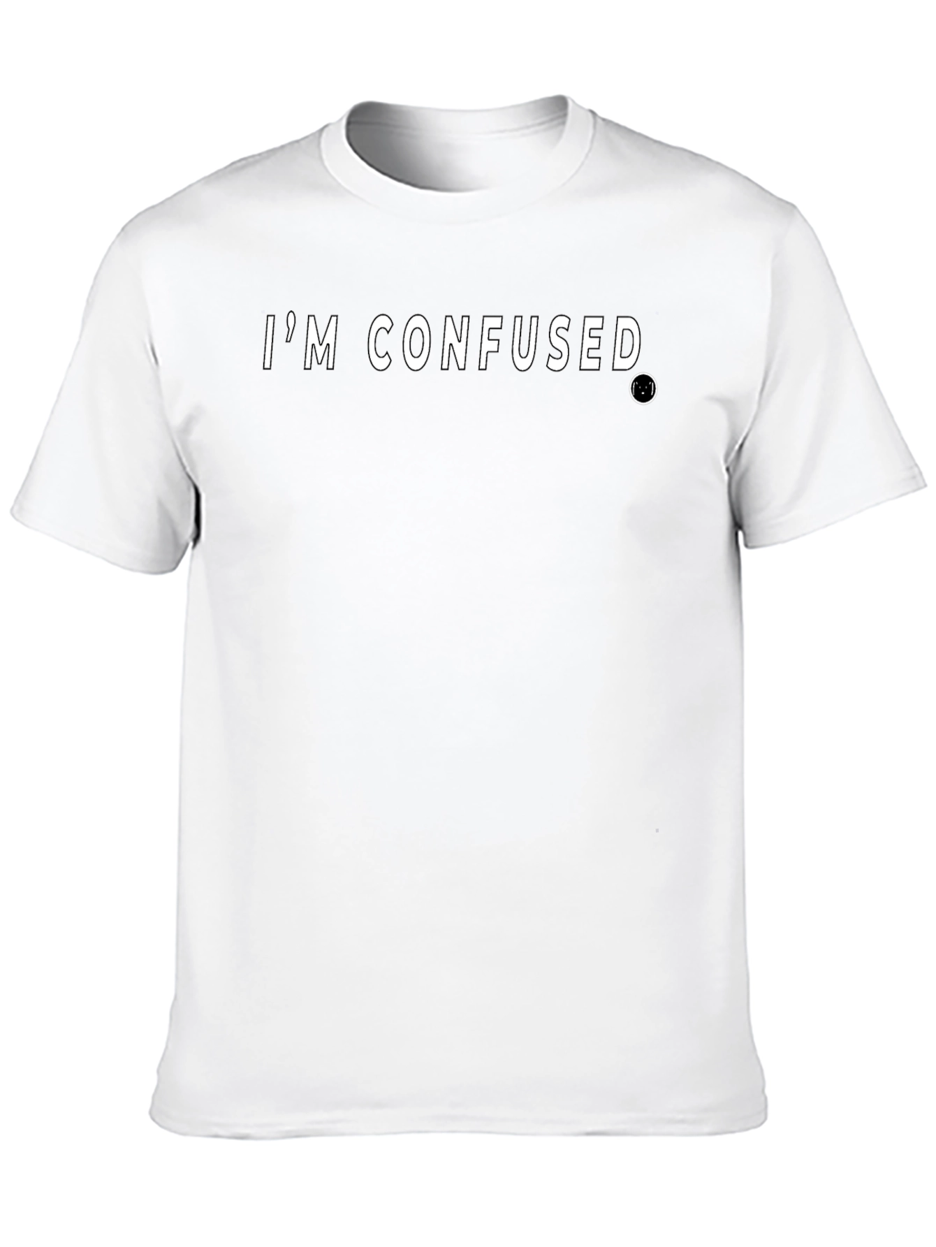 Im Confused Graphic Tee - Black Cotton T-Shirt