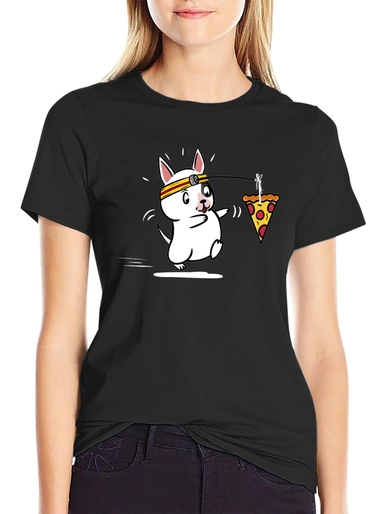 Pizza Dog Tee - Funny Graphic Novelty T-Shirt