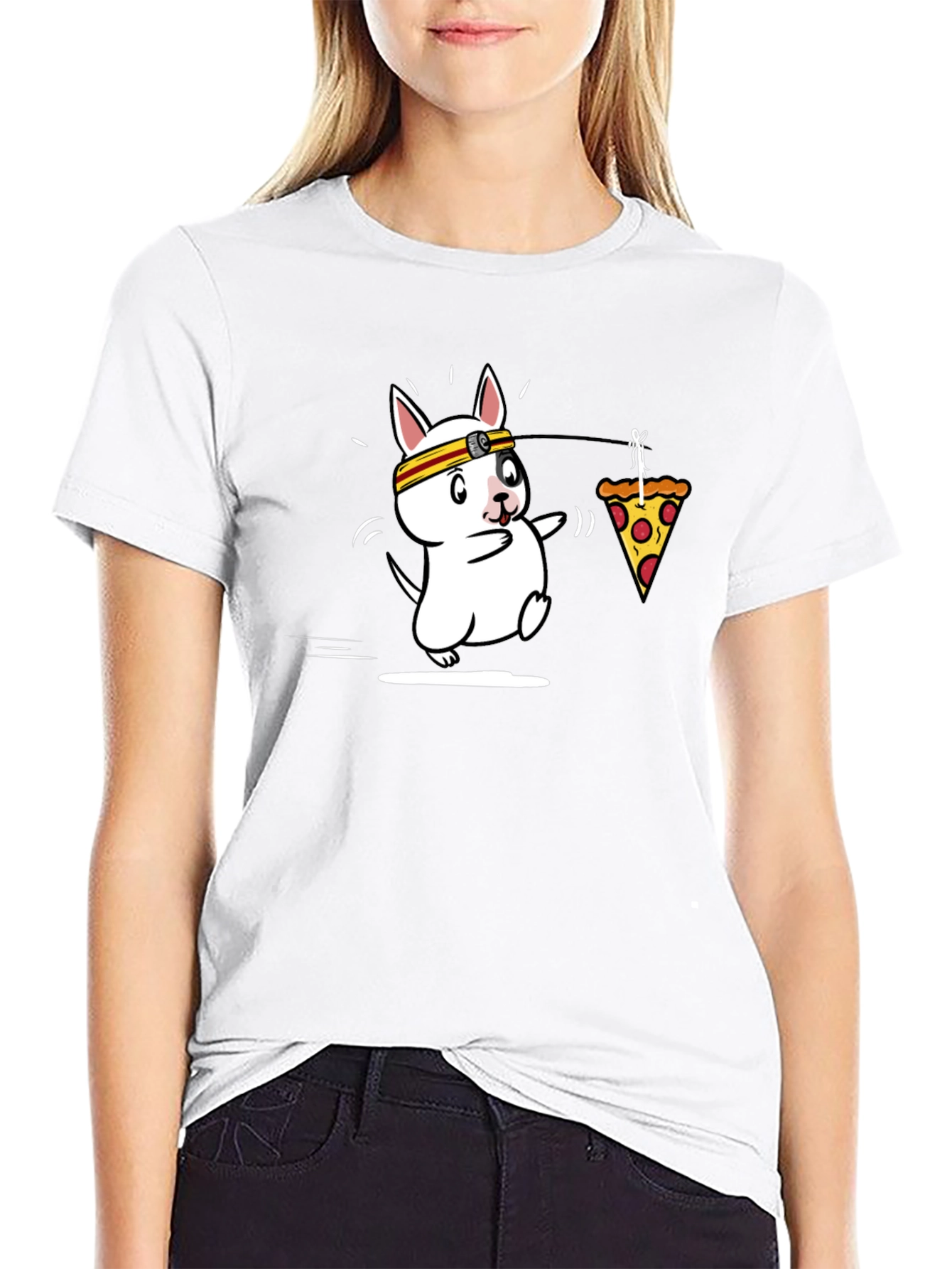 Pizza Dog Tee - Funny Graphic Novelty T-Shirt