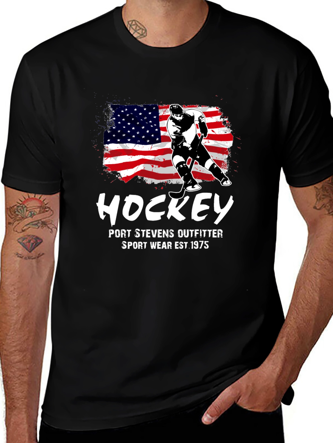 Hockey USA Flag T-Shirt