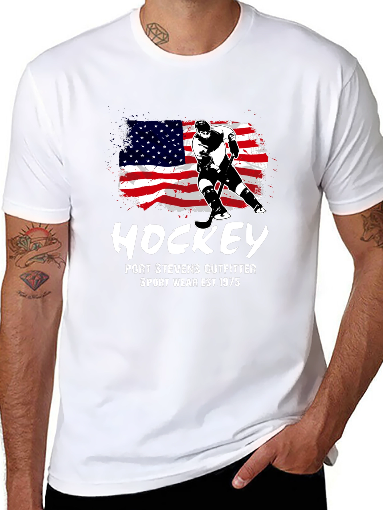 Hockey USA Flag T-Shirt