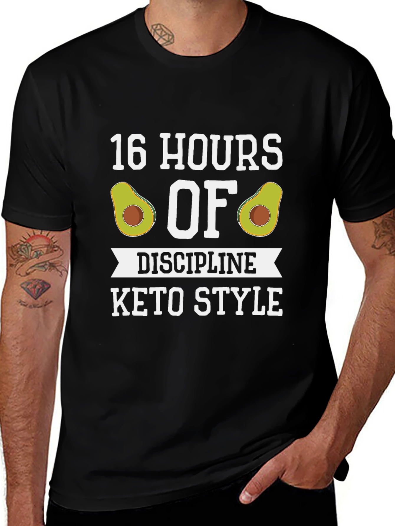 16 Hours of Discipline Keto Style Graphic T-Shirt