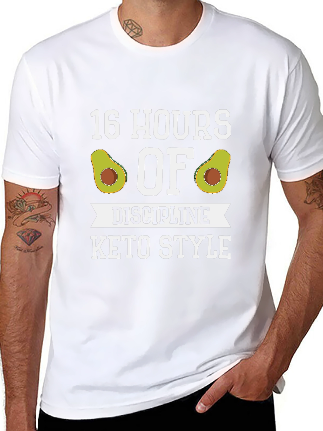 16 Hours of Discipline Keto Style Graphic T-Shirt