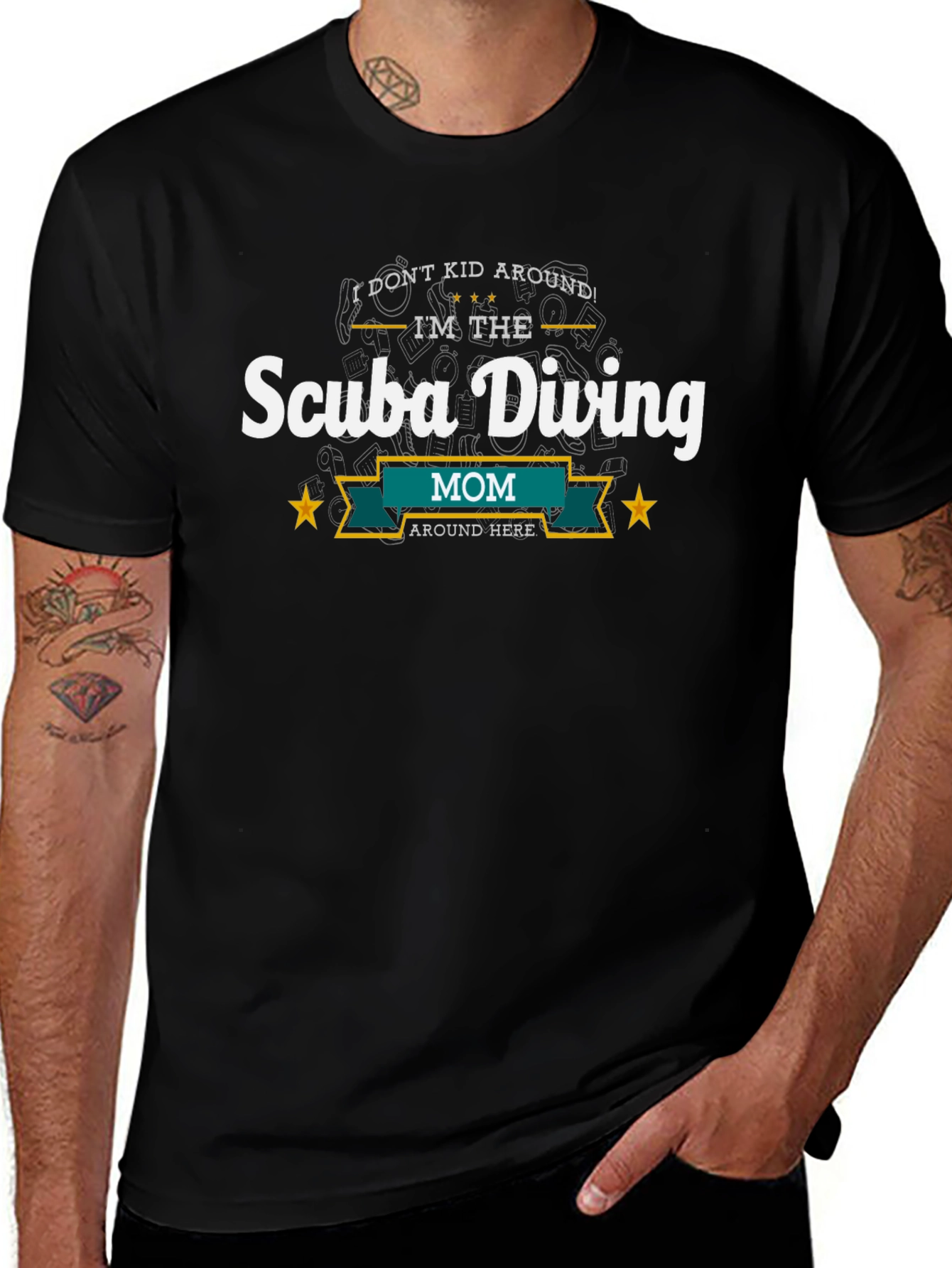 Scuba Diving Mom T-Shirt - I Dont Kid Around!