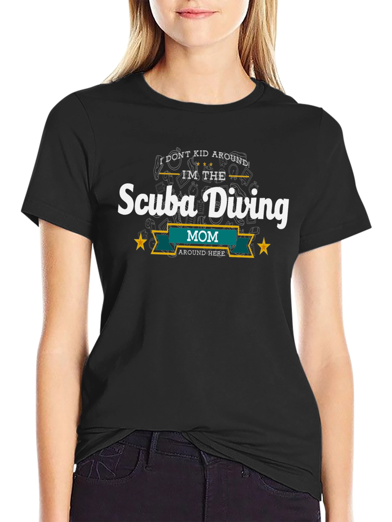 Scuba Diving Mom T-Shirt - I Dont Kid Around!
