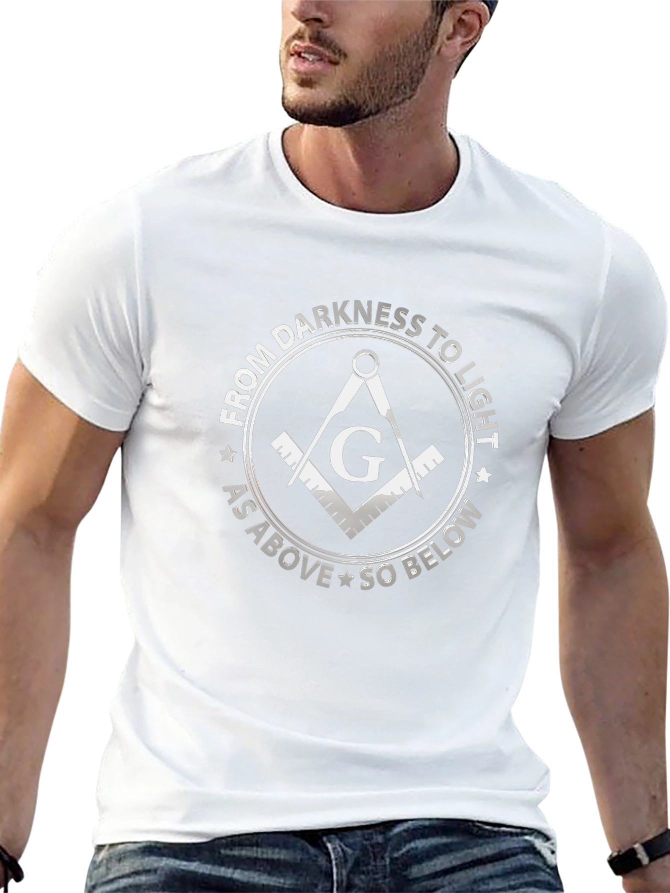Masonic T-Shirt: From Darkness To Light Design
