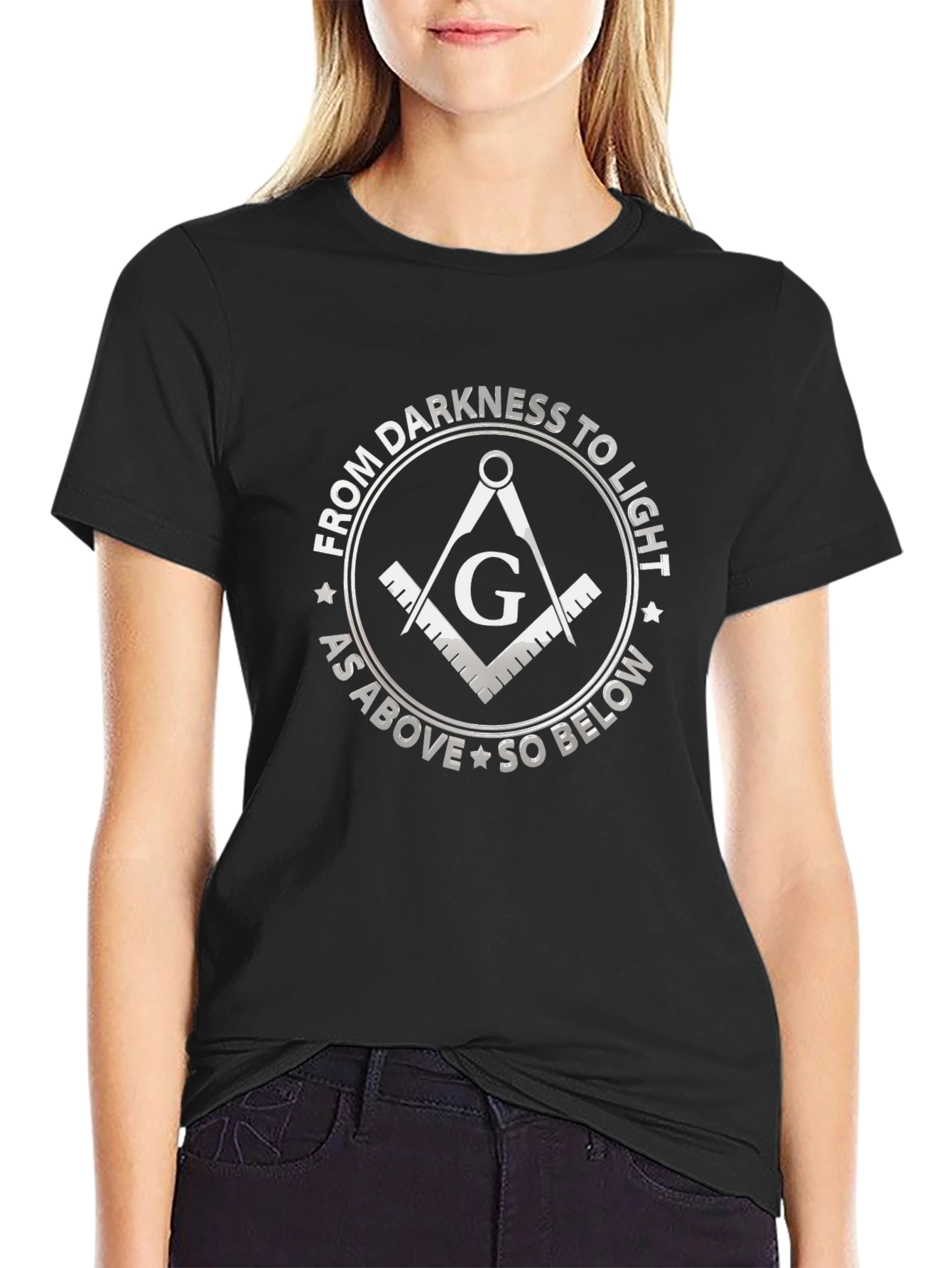 Masonic T-Shirt: From Darkness To Light Design