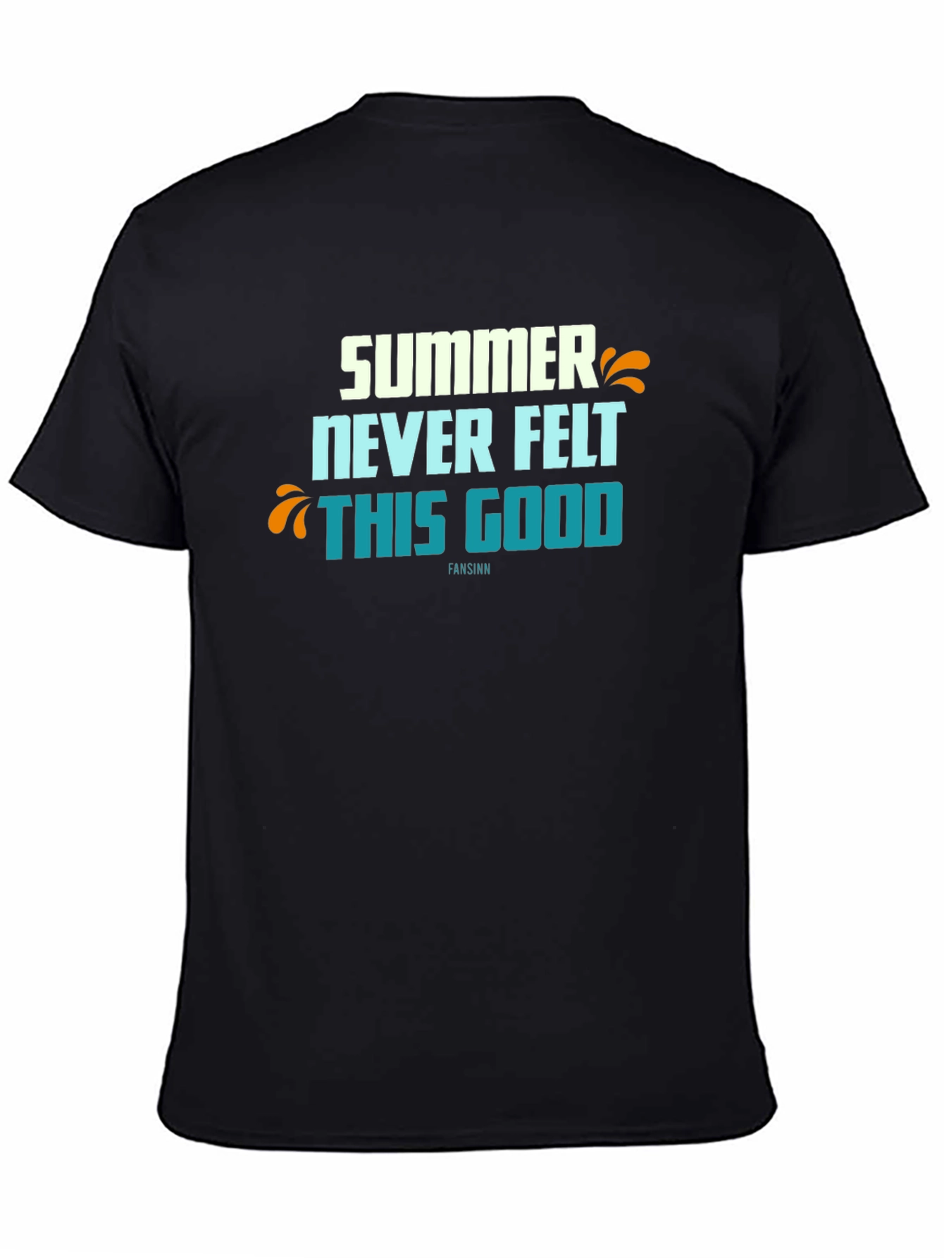 Summer Never Felt This Good Black Graphic Tee