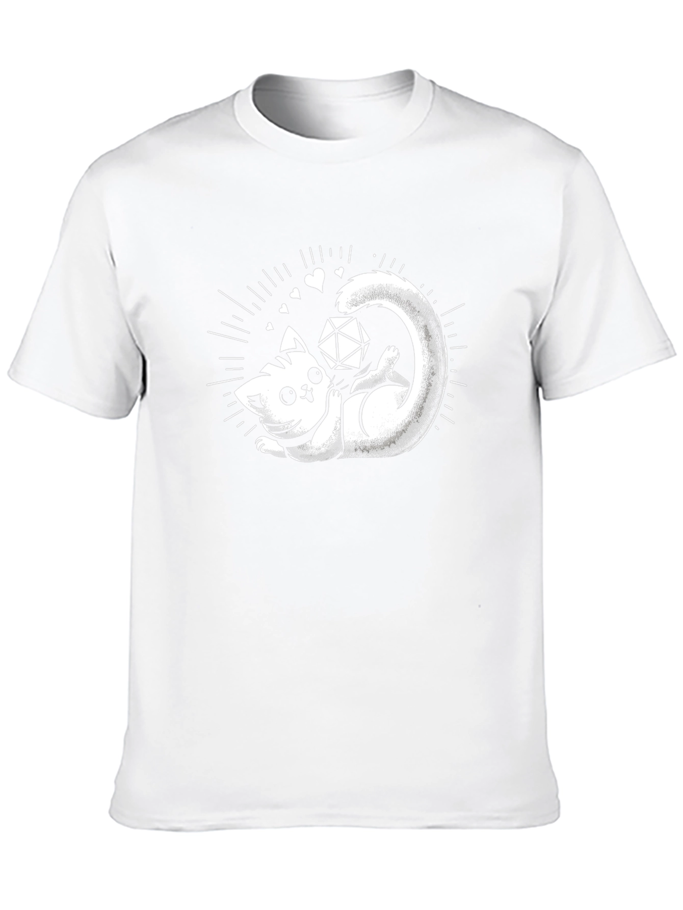 D20 Cat T-Shirt - Gamer Cat Tee