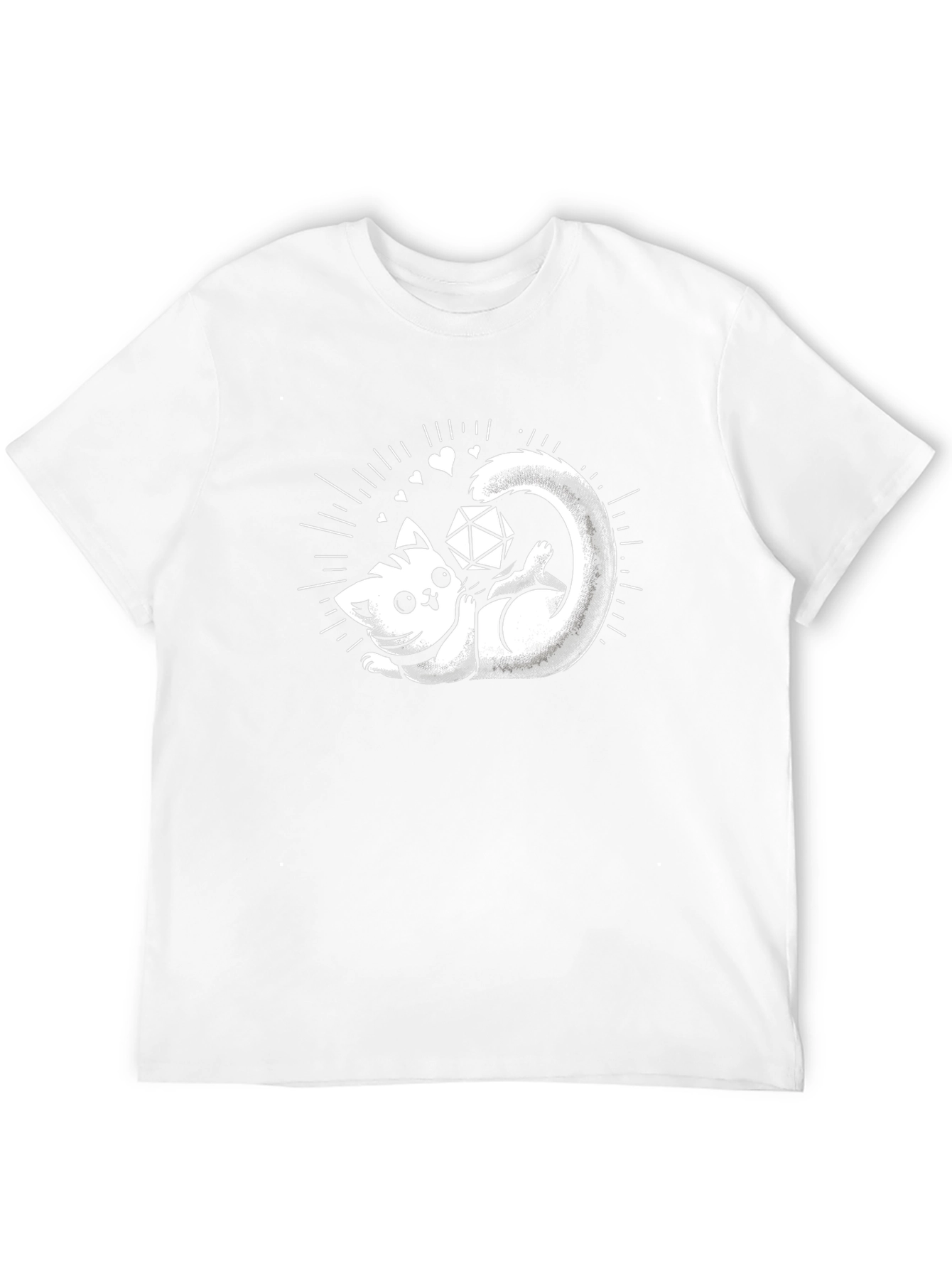 D20 Cat T-Shirt - Gamer Cat Tee